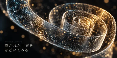 くるくる巻いたデータを、PCAは平らにできなかった。多様体学習(Isomap)がスイスロールを"展開"する様子を見てみた