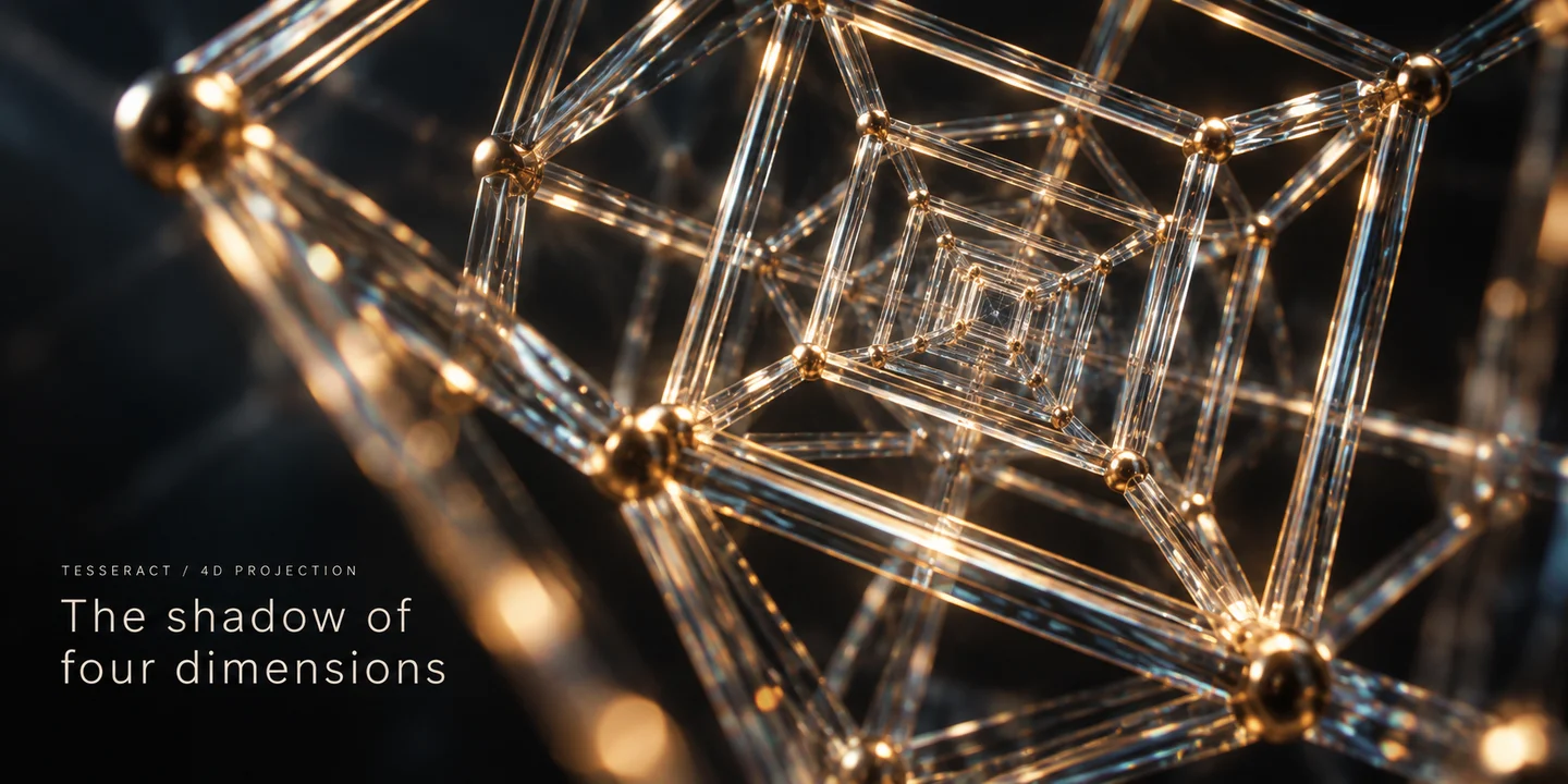 Tesseract Shadow: Interactive 4D Hypercube Projection